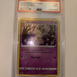 2020 Pokemon Mimikyu Holo Cosmos PSA 9 Mint Sword Shield SWSH Promo Card Collect - Image 1
