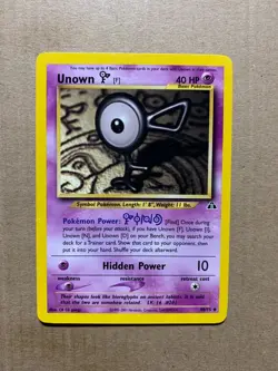 Unown [F] 48/75 Neo Discovery - Uncommon Pokemon Card - LP - Image 1