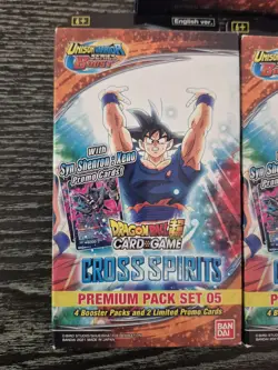 3x DBZ Cross Spirits Premium Pack Set 05 - 12 Booster Packs + 6 Promo Cards - Image 2