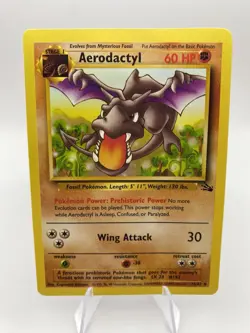 Aerodactyl Fossil Set Pokemon Card 1999 WOTC 16/62 Non-Holo LP - Image 1