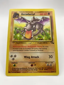 Aerodactyl Fossil Set Pokemon Card 1999 WOTC 16/62 Non-Holo LP - Image 2