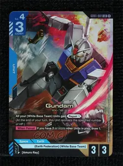 2025 Gundam Card Game Newtype Rising GD01 LR Gundam #GD01-001 - Image 1