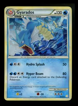 Gyarados 4/123 HeartGold SoulSilver HGSS 2010 Cracked Ice Pokemon Card TCG - Image 1