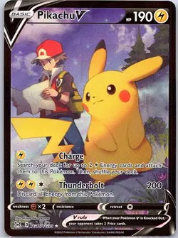 Pikachu V TG16/TG30 SWSH11: Lost Origin Trainer Gallery - Pokemon Card - NM - Image 1