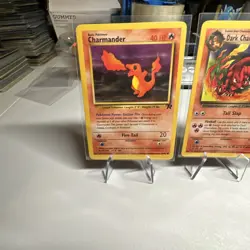 Team Rocket And Base Set Charmander And Dark Charmeleon. Vintage Pokemon Cards - Image 2