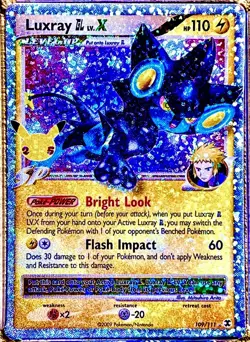 Luxray Gl Lv.X 109/111 Celebrations HOLO BLEED ERROR Pokemon Card TCG 2021 NM - Image 1