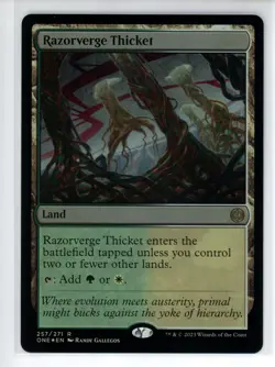 RAZORVERGE THICKET All Will Be One FOIL #257 ONE(NM+)(MTG) - Image 1