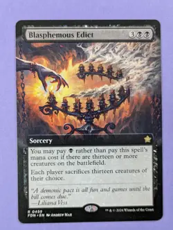 MTG Magic The Gathering: Foundations: Blasphemous Edict #0459 Rare - NM - Image 1