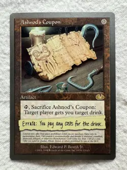 MTG - Ashnod's Coupon - Unglued - NM - Free Shipping! - Image 1