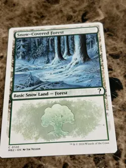 SNOW-COVERED FOREST Magic MTG Mystery Booster 2 White Border - Image 1
