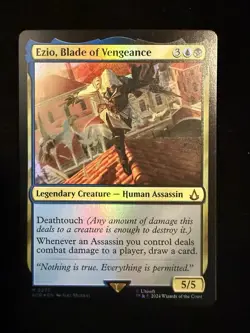 MTG ** FOIL ** Ezio, Blade of Vengeance - Assassin's Creed - Image 1