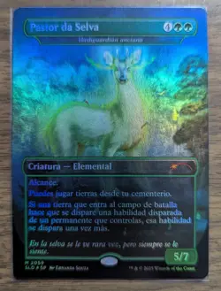 MTG Pastor da Selva - Ancient Greenwarden Rainbow Foil Spanish SL Drop NM - Image 1
