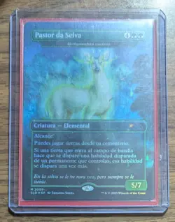 MTG Pastor da Selva - Ancient Greenwarden Rainbow Foil Spanish SL Drop NM - Image 2