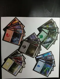 MAGIC The Gathering MTG Bulk Basic Land lot of 500 (100 of each color) - Image 1