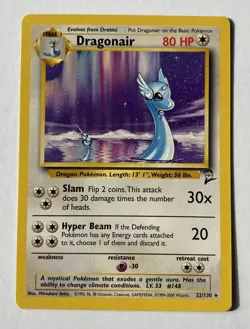 Dragonair 22/130 - Base Set 2 - Rare WOTC 2000 - Pokemon Card NM - 1¢ start! - Image 1