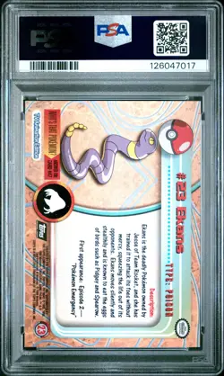 1999 TOPPS POKEMON TV #23 EKANS PSA 9 - Image 2