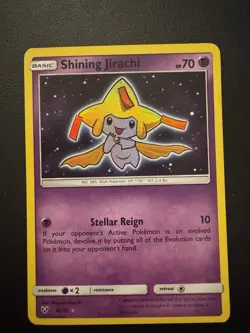 POKEMON TCG SHINING JIRACHI 42/73 S&M SHINING LEGENDS ULTRA RARE!! - Image 1