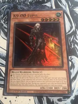 Yugioh K9-∅∅ Lupis JUSH-EN034 Ultra Rare 1st Edition NM - Image 1