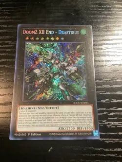 Yugioh! 1x DoomZ XII End - Drastrius DOOD-EN045 Secret Rare 1st Ed NM In Hand - Image 1