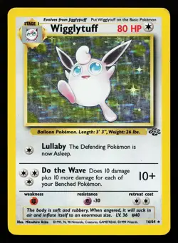Wigglytuff 16/64 Holo Rare Jungle Pokemon Card - Image 1