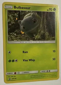 Bulbasaur SM198 Detecive Pikachu Holo Black Star Promo Pokemon Card - Image 3