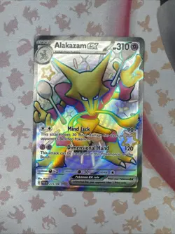 Alakazam ex - 215/091 - Pokemon Paldean Fates Shiny Full Art Ultra Rare Card NM - Image 1