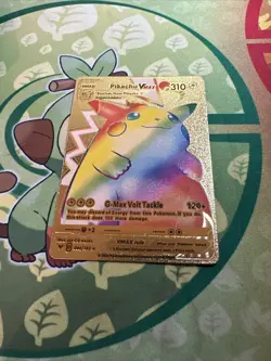 Rare Pokemon Rainbow Pikachu Vmax Gold Foil Card *Rare* - Image 1