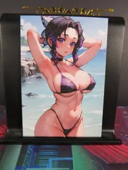 Shinobu Kocho Demon Slayer Art Card Glitter Anime Sexy Waifu CCG Collectible - Image 1