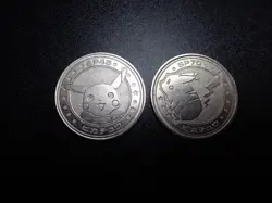 Pokemon Card Meiji Promo Battle Coin Silver Shining Pikachu 2 SET #5683 PLAY - Image 1