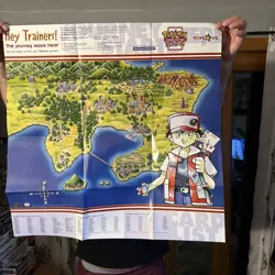 Pokemon Trading Card Game League MAT POSTER & MAP - Vintage 1999 Toys R Us Promo - Image 1