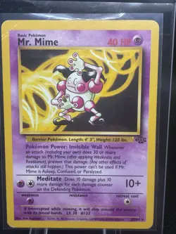 Pokemon TCG Mr. Mime Jungle Card 22/64 Unlimited Rare, LP Condition - Image 1