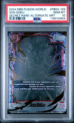 2024 DRAGON BALL SUPER CARD GAME FUSION WORLD ULTRA LIMIT SON GOKU PSA 10 - Image 1