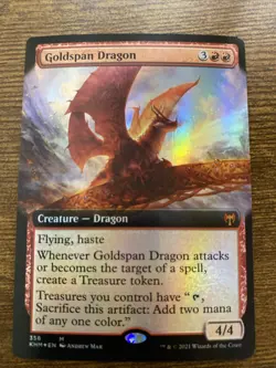 Goldspan Dragon (Extended Art) Kaldheim Foil - Image 2