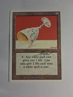 Magic The Gathering Ivory Cup Revised Edition Uncommon Artifact Autograph - Image 1