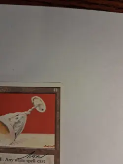 Magic The Gathering Ivory Cup Revised Edition Uncommon Artifact Autograph - Image 3