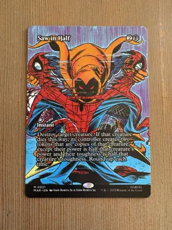 Saw In Half - 21 - MTG: Marvel’s Spider-Man: Eternal - Borderless - Regular - Image 1