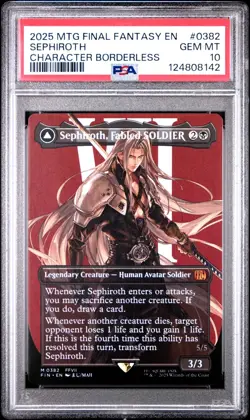 Sephiroth, Fabled SOLDIER (0382) (Borderless) Final Fantasy Regular PSA 10 - Image 1
