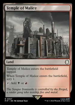 x4 NM (Playset) Temple of Malice, MTG, Fallout, Magic the Gathering, 307 - Image 1