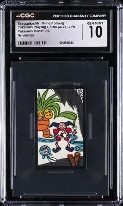 2013 POKEMON JAPANESE HANAFUDA EXEGGCUTOR/MR. MIME/POLIWAG CGC 10 GEM MINT - Image 1