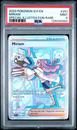 2023 POKEMON SVI EN-SCARLET & VIOLET SPECIAL ILLUSTRATION RARE #251 MIRIAM PSA 9 - Image 1
