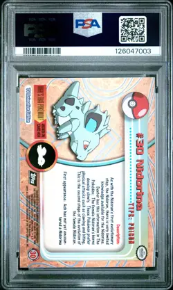 1999 TOPPS POKEMON TV #30 NIDORINA PSA 7 - Image 2