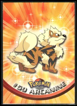 Arcanine #59 Topps Series 1 TV Animation Edition Black Label Pokemon TCG 1999 - Image 1