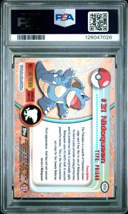 1999 TOPPS POKEMON TV #31 NIDOQUEEN PSA 9 - Image 2