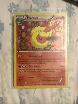 Pokemon Black And White Flareon BW88 Black Star Promo With Holo Swirl LP - Image 1