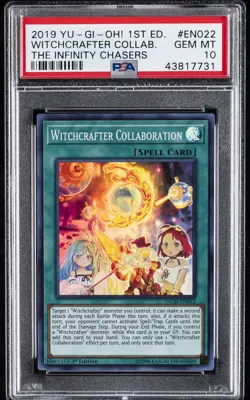 2019 YU-GI-OH! THE INFINITY CHASERS 1ST ED WITCHCRAFTER COLLABORATION PSA 10 - Image 1