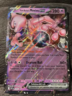 Team Rocket's Mewtwo ex 205 Jumbo Cards Holo - Image 1