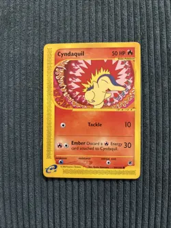 Pokemon TCG Cyndaquil Expedition Base Set, Card 105/165, Regular Common - Image 1