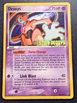 Deoxys 16/107 Destiny Deoxys Movie Promo Pokemon Card Stamped Rare HP - Image 1