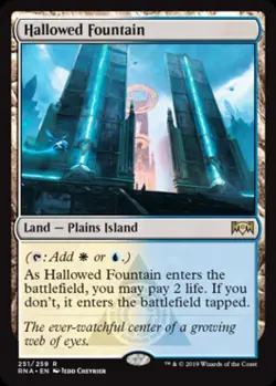 MTG English Hallowed Fountain NM Normal Ravnica Allegiance - Image 1