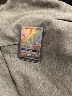 Pokemon Mewtwo GX Holo Card Rainbow Secret Rare Shining Legends - Image 2